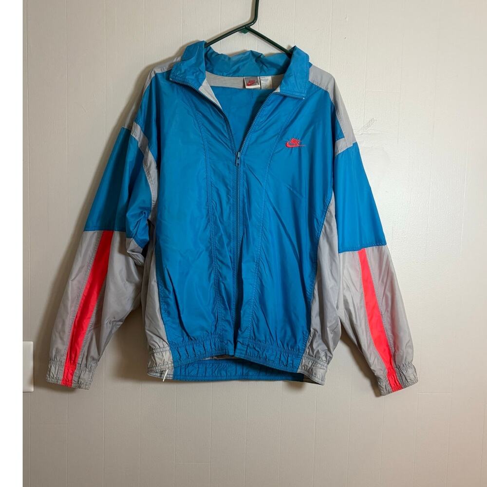 Nike Women's Vintage 90s Colorblock Full Zip Elastic Waist Windbreaker Set